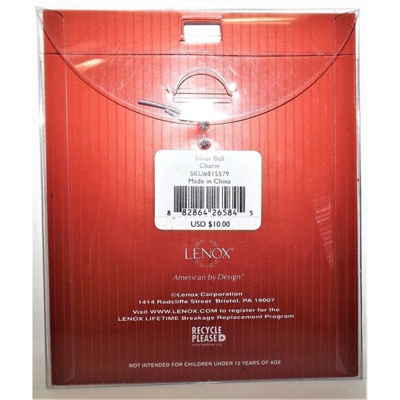 Lenox Silver Bell charm ornament new in package Christmas - Picture 2 of 2